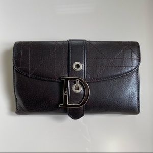 Dior brown leather wallet